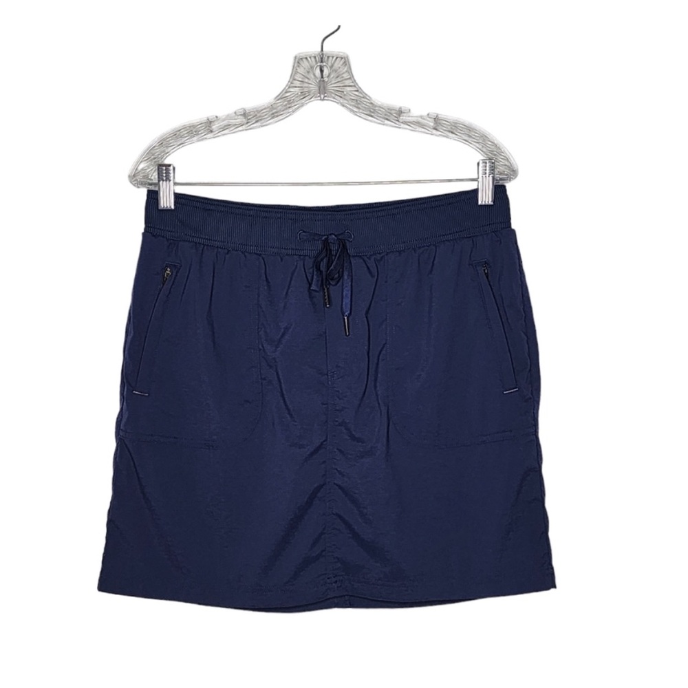 L.L. Bean Navy Blue Nylon Vista Camp Skort Outdoor Athletic Hiking M